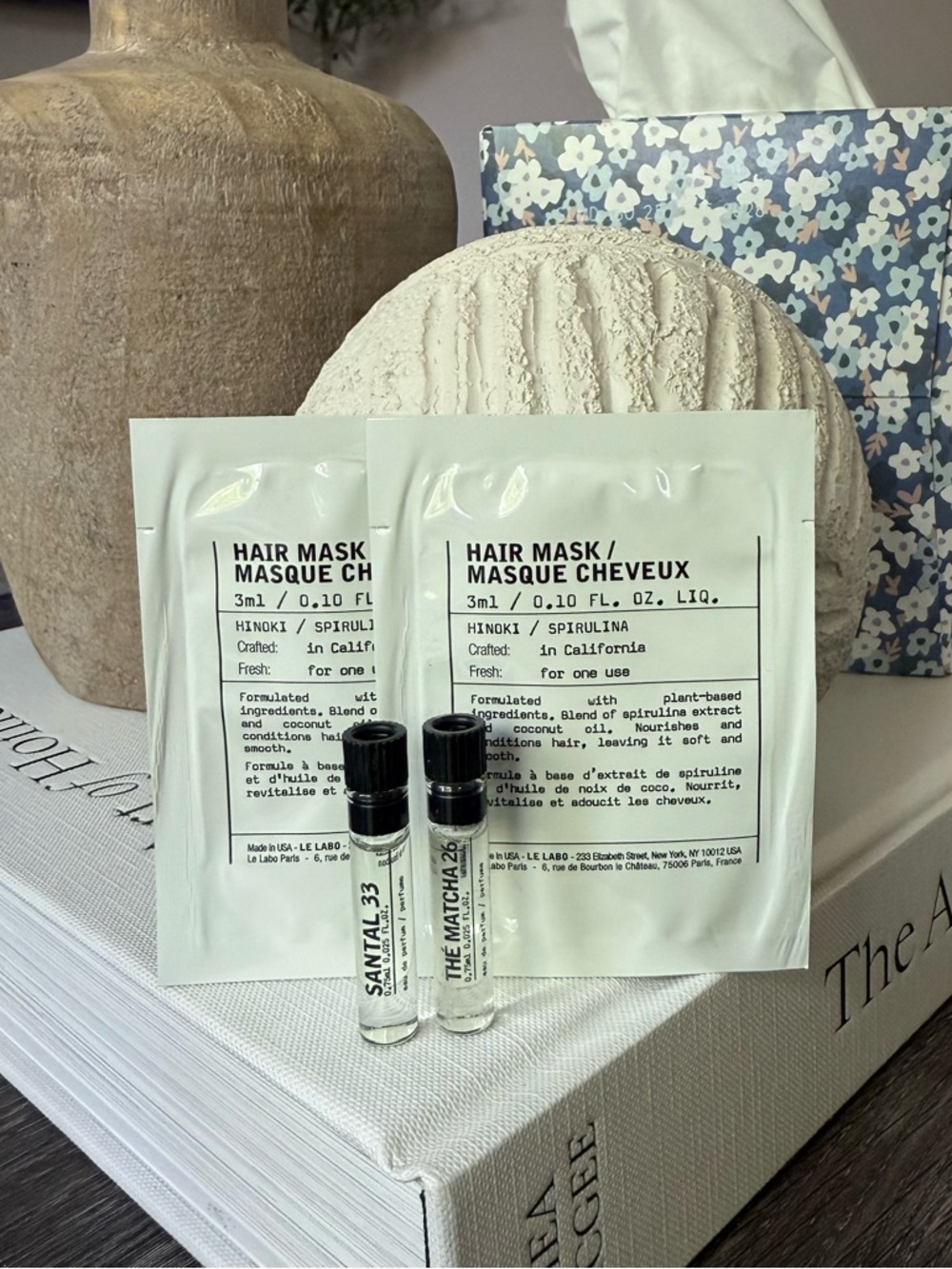 Brand New Le Labo perfume samples & hair masks